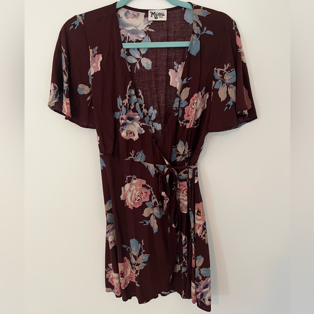 Show me your Mumu Floral Wrap Mini Dress